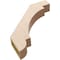 Ekena Millwork 3-inch W x 18-inch D x 18-inch H Aspen Rough Cedar Woodgrain TimberThane Knee Brace, Primed BRCUR03X18X18ASPRCPR - alternate 2